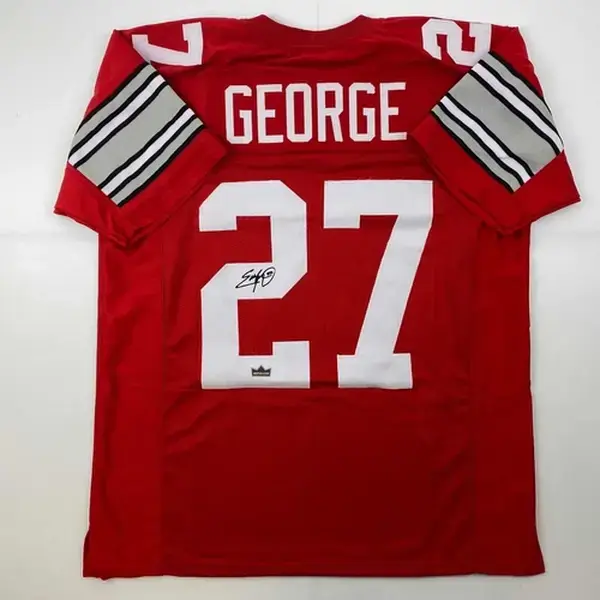 Facsimile Autographed Eddie George Ohio State Red Reprint Jersey