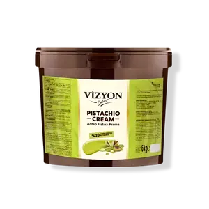 Vizyon Select Pistachio Cream (13.23 lbs / 6 kg) - 20% Real Pistachio Spread & Filling