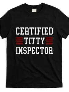 Certified Breast Examiners Bold Graphic Print T-Shirt, Black Base with White And Red Letters, Regular Fit, Crew Neck, Casual Style, Washable, Short Sleeves, Loose Fit, Suitable All Seasons, Plus Size