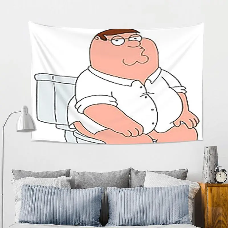 Tapestry Peter Griffin Tapestry - Bedroom, or Office Decor - High-Quality Print Peach Light Beige Fabric - Perfect Gift for Fans of Family Guy, Bedroom Wall Art | Stylish Home Accessory | Soft Texture Tapestr 60X40