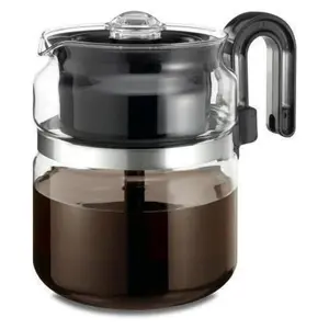 Coffee Maker Pot Medelco 8 Cup Glass Stovetop Stove Top Tea Machine Percolator