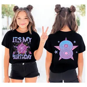 100% Cotton Custom Age Youth Kpop Birthday Girl T-Shirt, Custom It's My Birthday T-Shirt, Personalized Birthday Tee, Birthday Gift for Teens Girls