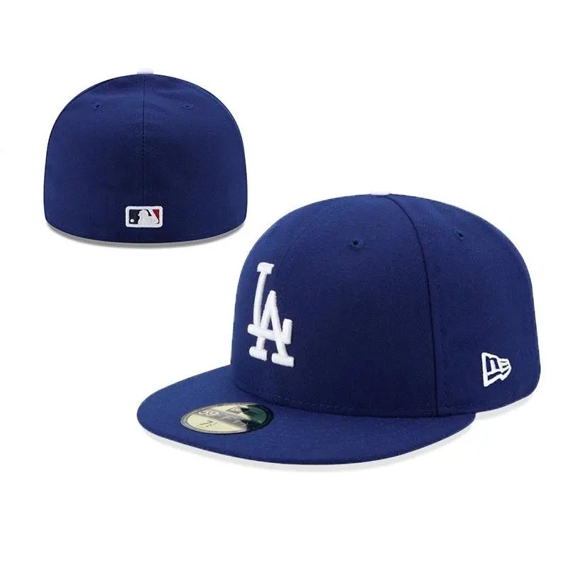 New Era MLB 59FIFTY Flat Brim Baseball Cap – LA Dodgers, NY Yankees, White Sox, Pirates Fitted Hat for Men & Women Streetwear