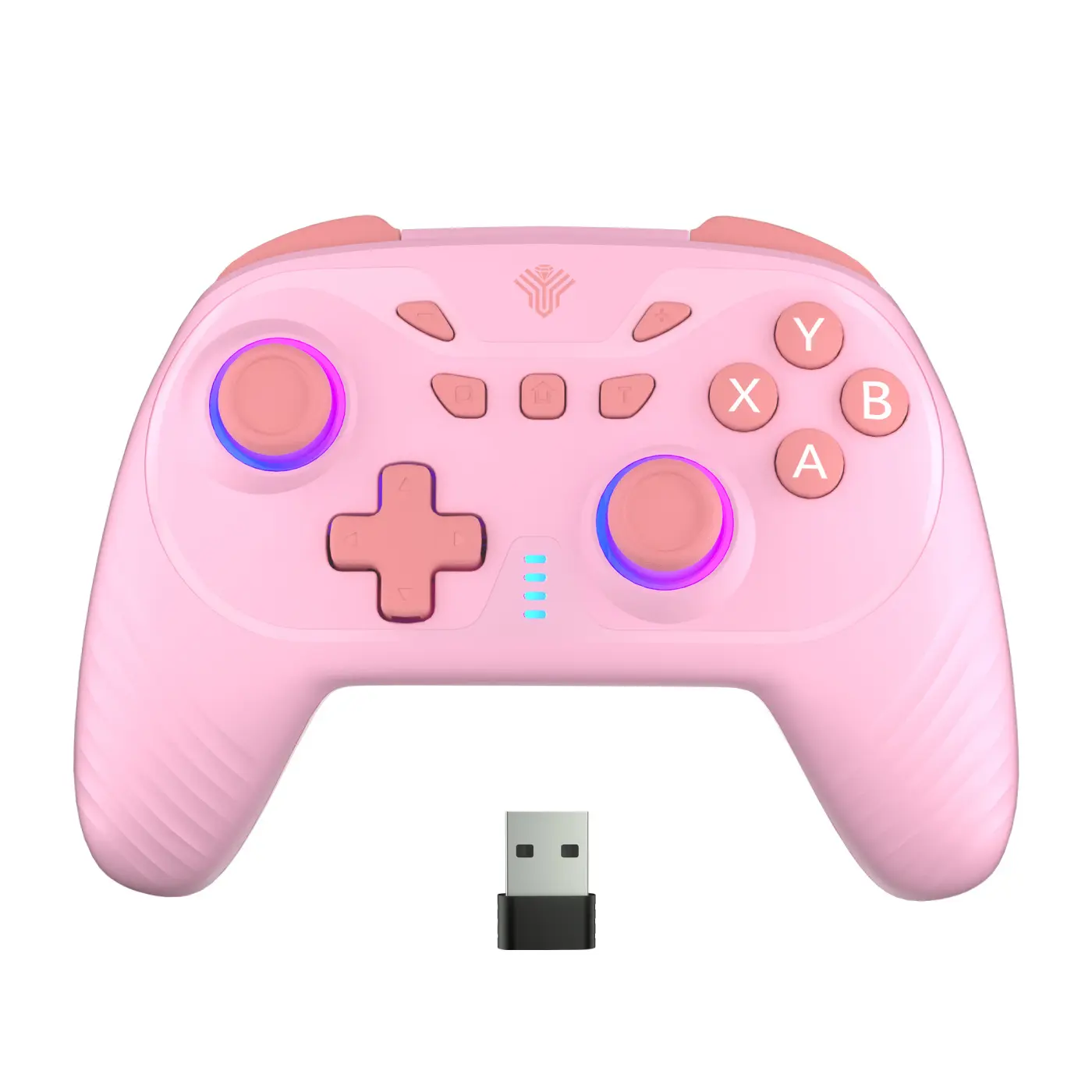 YUYIU Wind Chaser 2 Wireless Gaming Controller for Switch, PC, Steam & Android, Hall Effect Anti-Drift Joysticks, 1000Hz Polling Rate, Linear Triggers, 6-Axis Gyro, Dual Vibration, Macro Back Buttons, Replaceable D-Pad, RGB Lighting, 1000mAh Battery