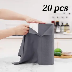 Microfiber Hand Cleaning Cloth Roll, 20pcs Reusable & Washable Tissue, Absorbent Non-fluff Cleaning Cloth for Home Garages, Microfiber Cleaning Cloths, Super Absorbent Reusable
