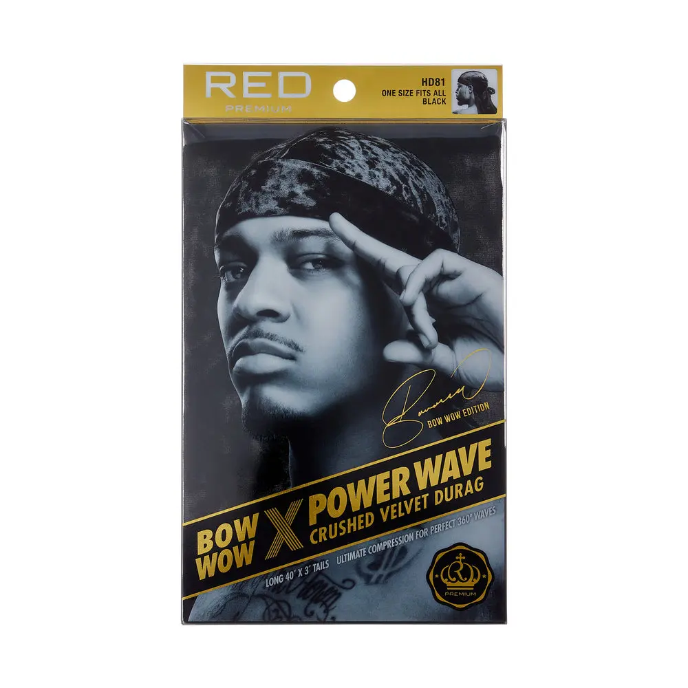 RED by KISS Power Wave Crushed Velvet Durag RED by KISS Power Wave Crushed Velvet Durag