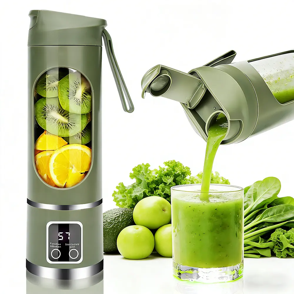 【Mother's Gifts】Cold Press Juicer Machine - 55rpm Technology, Quick Juicing, High Juice Yield, Easy Clean, Multifunctional Rechargeable Compact Cordless Portable Juicer with LED Display for Whole Fruits & Veggies, Office Use, Mother's Day, Blender Juice E