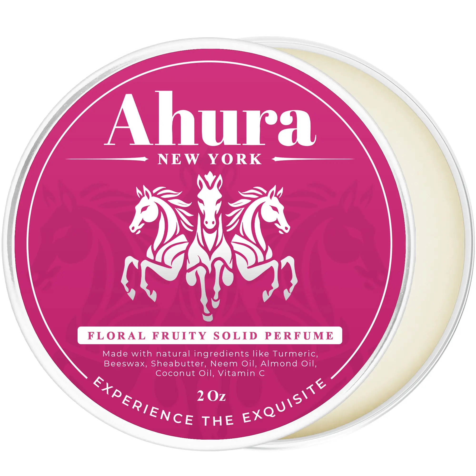 Ahura Herbal Floral Eau de Parfum, Solid Perfume Balm for Women with notes of with Iris, Patchouli, Warm Vanilla & Spun Sugar, Alcohol Free, Cruelty-Free, Fragrance for Women, 2 oz (Floral)