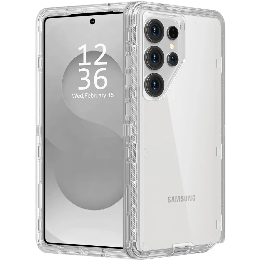 3-Layer Clear Case for Samsung Galaxy S26 Ultra S26 Plus S25 S24 S23 S22 Ultra Plus, Heavy Duty Shockproof Protection Cases, Anti-Drop, Armor RuggedTransparent Protective Cover,back to school,back to school haul