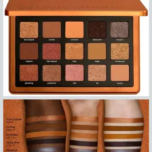 Natasha Denona Bronze Eyeshadow Palette with 12 Shades True Copper Suntan Sundown Deep Dive Rhodium + Bonus Korean Hydrating Sheet Masque