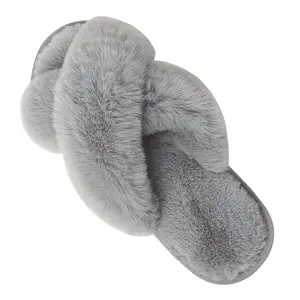 Women's House  Faux Fur Fashion Warm Shoes Comfortable Home Furry  for Cozy Indoor Use and Stylish Footwear - Girl Memory Foam Fuzzy Cowgirl Slippers Outdoor Light-Up Anime Plush Cute Cartoon Cat Paw webbed toe yacht crocodile skin grade knot