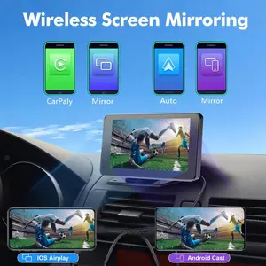 2026 Upgraded Wireless CarPlay Screen, Portable CarPlay Solution for Android & iPhone, Seamless In-Car Entertainment Car Video Player Adapter