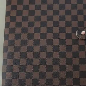 DAILY RITMO 3 Ring Checkered Binder Letter - PU Leather 1 inch with 8.5 x 11 Inch Loose Leaf Note Paper