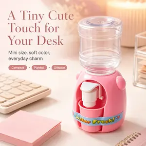 Cute Mini Water Dispenser Toy for Kids, Real Water Dispensing Playset, Pretend Play Kitchen Accessory, Fun Gift for Boys & Girls Ages 3+