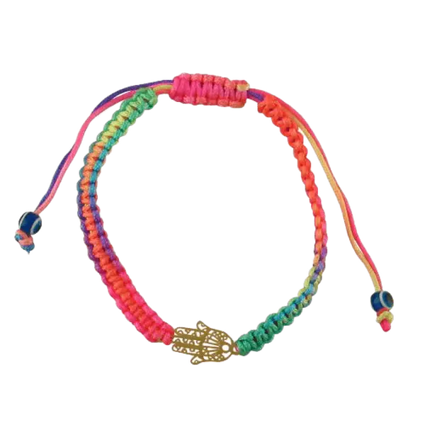 Rainbow Gold Hamsa Bracelet
