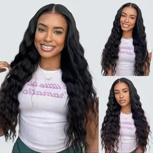 [Boho Curly] Megalook Flowy Bohemian Curls Wig Glueless 13x6 Lace Frontal Wig Ear To Ear Pre-plucked Natural Hairline Natural Curly Hair Pre Bleached Via Drawstring Band For Any Head