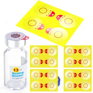 Laboratory Circle Sealing Sticker Self Adhesive Sealing Labels for Aluminum Plastics Caps, Leak-Proof,20pcs