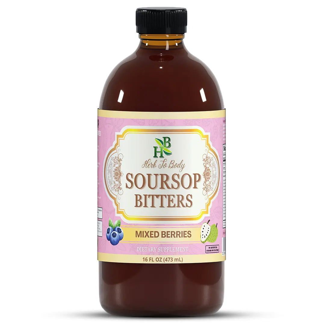 Soursop Bitters Mixed Berries – 16 oz | Mix Berry and Herbal Bitter Combination | Digestive Support Supplement | Herb to Body