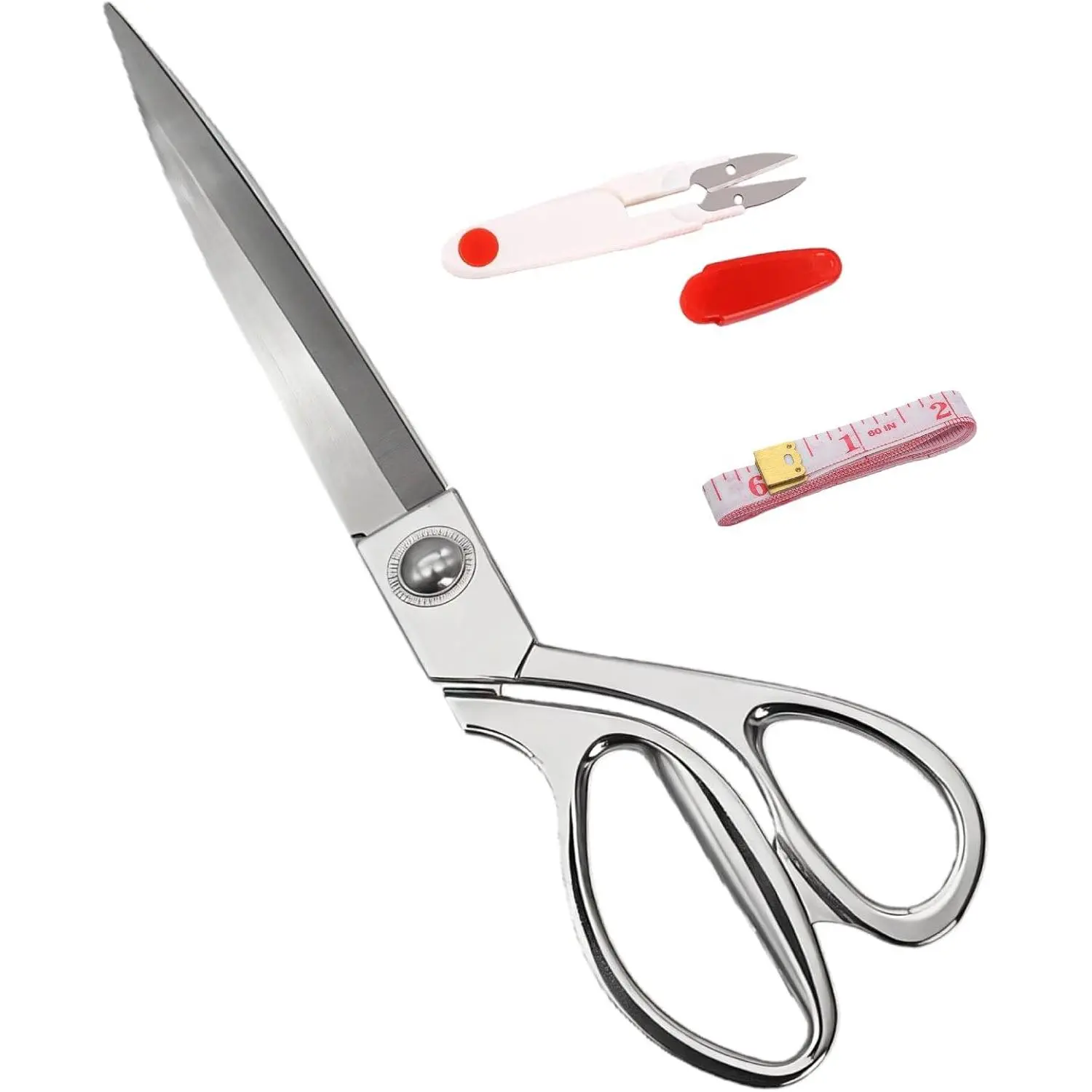 10.5 Inch Heavy Duty Fabric , Professional  Stainless Steel Sewing Shears with  Grip for Tailors, Dressmakers Artists Ideal for  Leather Craft embroidery