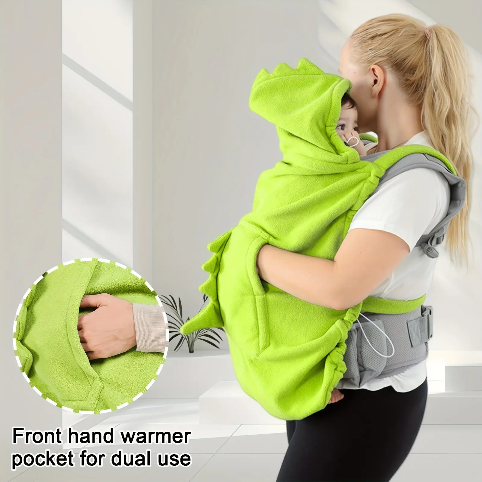 Boys' Soft Fabric Stroller & Waist Seat Cover - 1pc Cartoon Characters Print, Windproof, Sun-Blocking, Multifunctional, Newborn-Suitable Kids' Fashion Accessory