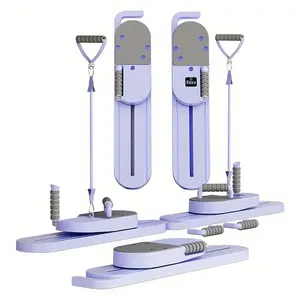 Split Pilates balance board, 40+ exercise movements, multifunctional fitness tool, (abdominal board, ski machine, plank support, Pilates board, arm trainer, walking machine, tension rope, push-up)