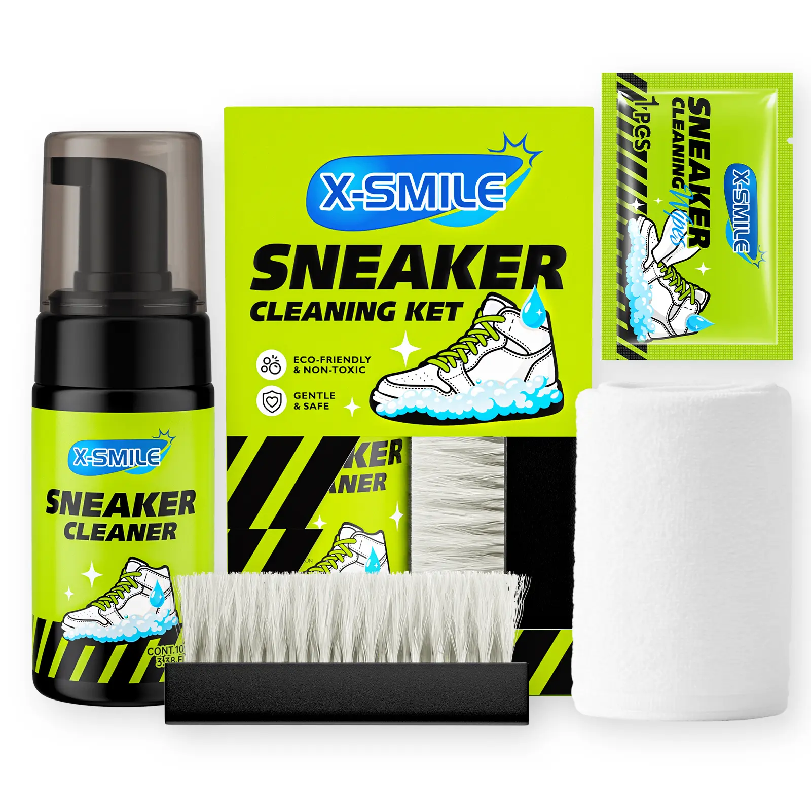 Shoe Cleaning Kit ,White Shoe Care Foam Dry Cleaner Detergent Daily Stain Removal Special for Sneakers
