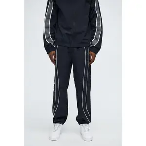 Slim Wave Track Pant - Black