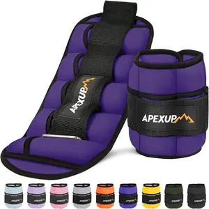 9 Colors 10 lbs/pair Adjustable Ankle Weight Blocks - Lightweight leg weight blocks for men and women, perfect for running, walking, gym, yoga and fitness training!