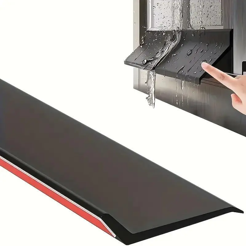 78.74-Inch Waterproof Moisture Self-Adhesive Strip, Window Glass Door Balcony Weatherproof Soundproof Bottom Seal, Durable Easy Install Installation Cut-To-Length, Garage Door Seal Bottom