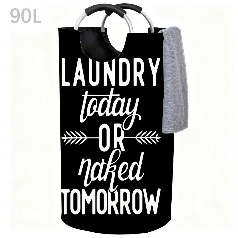 Oversized Cute Dog & Flower Laundry Basket with Padded Handle - 90L Foldable Storage Hamper, Durable Portable Organizer for Bathroom/Bedroom, Perfect Holiday Gift
