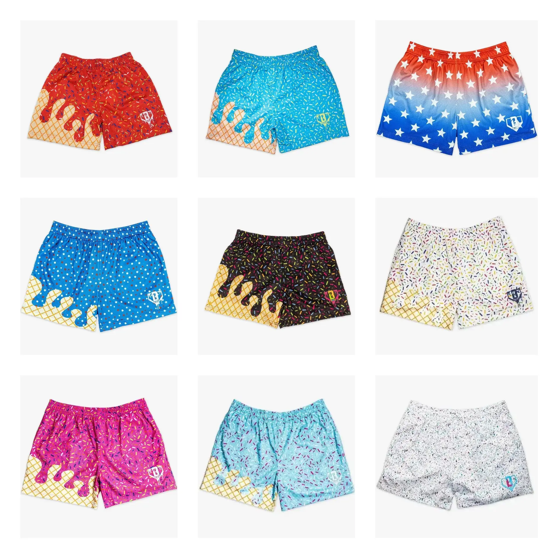 Top Trending Ice Cream Drip Graphic Basketball Mesh Shorts - Athletic Gym Training Shorts - Lightweight Breathable Summer Activewear with Side Pockets