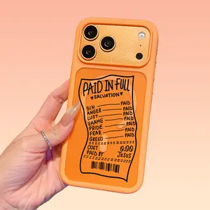 Paid In Full List Pattern Thick Silky-Touch Magnetic Phone Case for iPhone 17 Pro Max 17Air 16 Plus 15 14 13 12 Compatible with Magsafe Shockproof Smartphone Protect Casing Cover