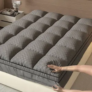 TORAX Mattress Topper for Back Pain, Extra Thick Quilted Fitted Sheet Style Mattress Protector with Plush Pillowtop