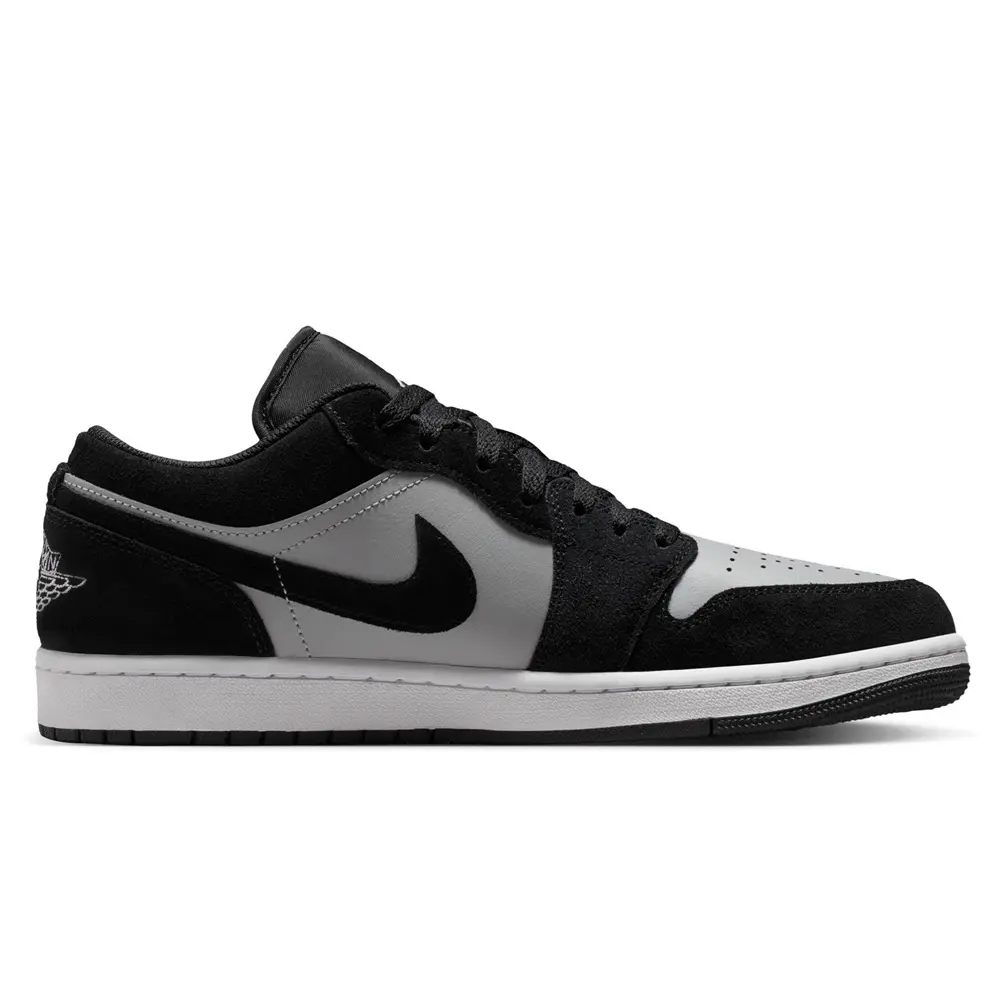 Men's Jordan 1 Low Black/White-LT Smoke Grey (553558 048)