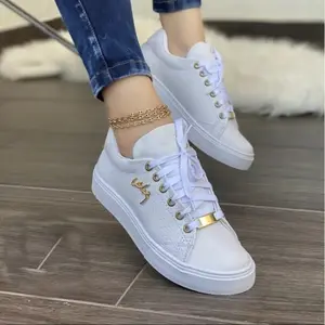 Round Toe Lace Up Sneakers for Everyday Comfort