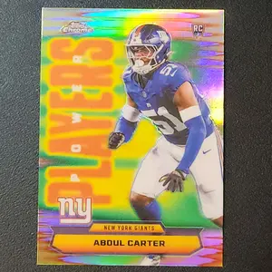 Abdul Carter NY Giants RC 2025 Topps Chrome Power Players Refractor Insert Trading Card #PP-40 Mint