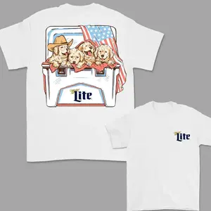 Beer Lite Dog Shirt, 4th Of July T-Shirt, Independence Day, Perfect Beer And Dog T-shirt For Women, For Men