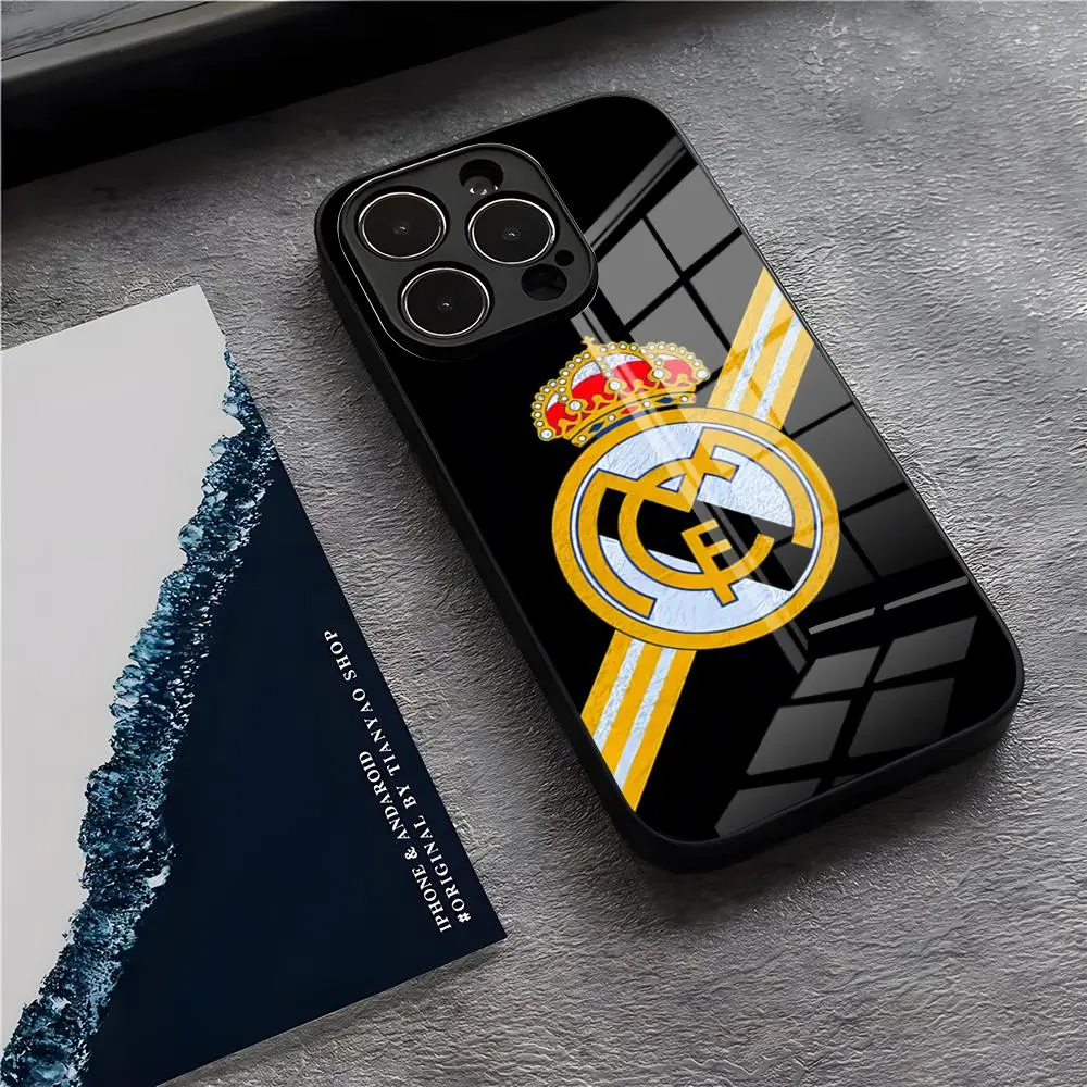 Football Phone Case For iPhone 17 16 15 14 13 12 11 Air Pro Max Plus Samsung Galaxy S26 S25 S24 S23 S22 RealC- Glass Silicone Frame Back Cover