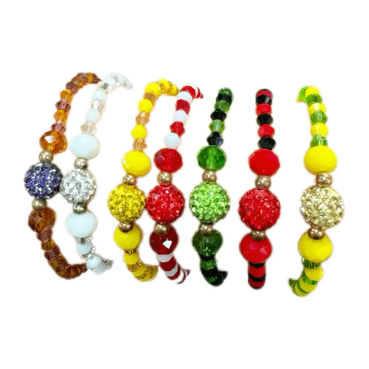 Crystal Beads Multi-Colored Bracelet - Adjustable Bracelet