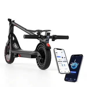 365Scooter 350W Foldable Electric Scooter - 36V 5.2Ah Battery, 19MPH Max Speed, 8.5" Solid Tires, APP Control, Dual Braking System, IPX4 Waterproof, 120kg Load Capacity, Portable Smart Urban Commuter (Black)