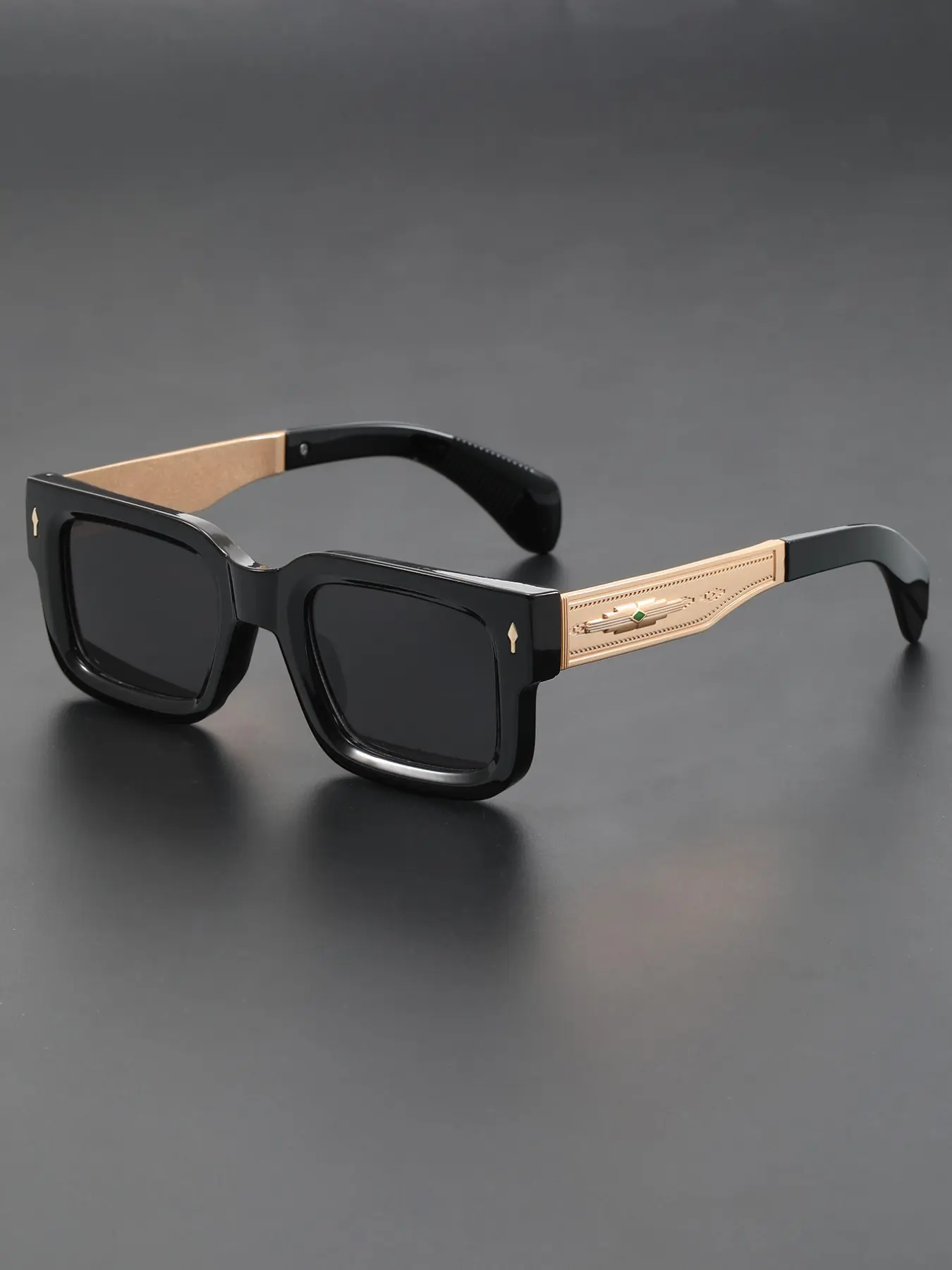Retro Square Sunglasses for Men and Women, Polarized Uv400 Protection, Summer Beach Accessories, Designer Brand Shades, Trendy Beach Eyewear