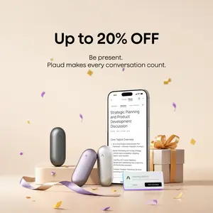 Plaud NotePin Voice Recorder,AI Voice Recorder, App Control, AI Notetaker, AI Transcribe & Summarize Support 112 Languages, 64GB Memory, Audio Recorder for Lectures, Meetings
