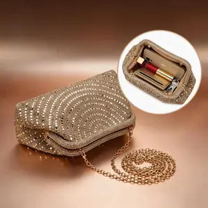 Trending Sparkly Rhinestone Evening Bag Crystal Cloud Clutch with Detachable Chain Crossbody for Women - Small Handbag for Wedding Party