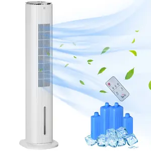 HOMCOM 42" 3-In-1 Evaporative Air Cooler, Ice Cooling Fan with Humidifier and with Water Tank, 60° Oscillating Portable Swamp Cooler for Home Office, 3 Modes, 3 Speeds, 12H Timer, Remote, White