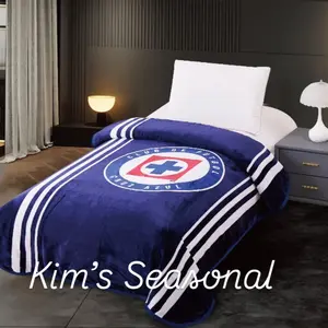 Cruz Azul Reversible Twin Size Thin Cloud Soft Blanket - Perfect for Cozy Nights mexican  blanket