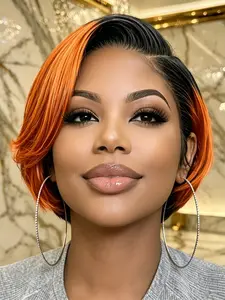 10 Inches Straight Short Pixie Cut Bob Wig, Lace Front Wigs 13x4, Human Hair Wigs Pre-Plucked Natural Hairline Wig for Women, 180% Density