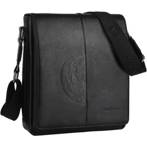 Leathario Men's Leather Shoulder Bag Crossbody Bag For Men Small Messenger For Work Business Satchel Casual