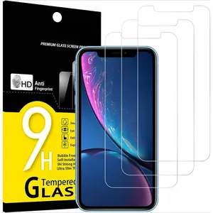 F-PCS23  3 Pack Designed for iPhone 11 and iPhone XR Screen Protector (6.1"), Enhanced Tempered Glass Protection, Case Friendly Anti Scratch Bubble Free Ultra Resistant
