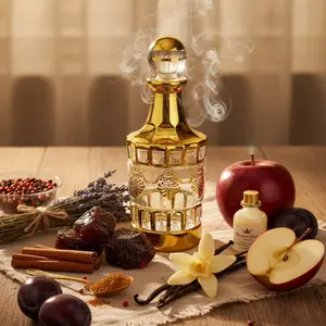 Minted leaf (M)/ oil base/ warm spicy amber aromatic fruity sweet vanilla lavender cinnamon balsamic fresh spicy