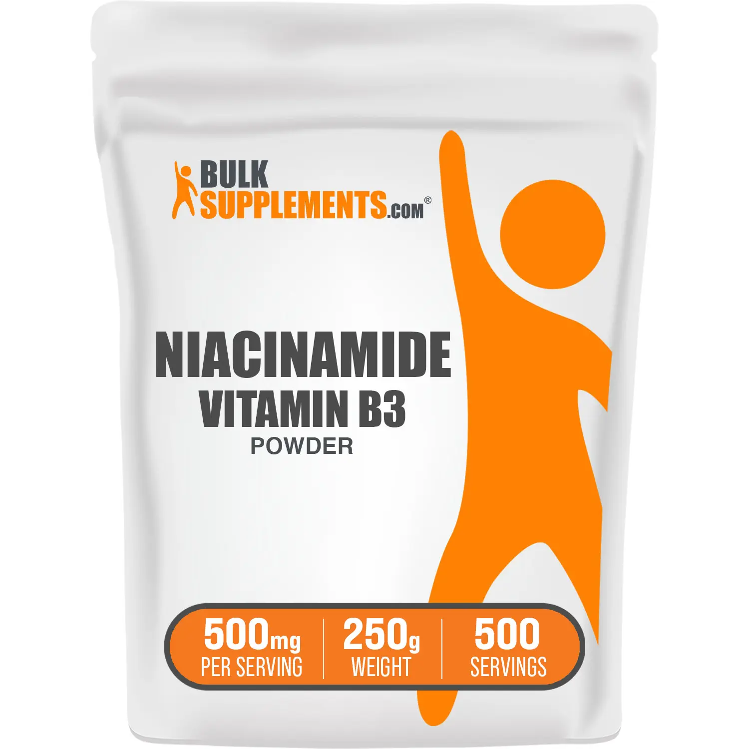 BulkSupplements Niacinamide (Vitamin B3) Powder - 250g, 500mg per Serving - Supports Healthy Skin, Heart Health, Immune Function - Selfcare, Mixes into Serums & Creams